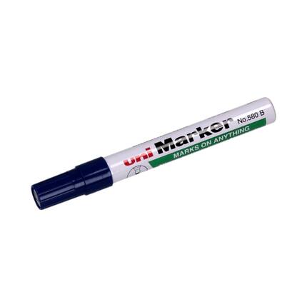 Marker permanentny 1.0-5.0mm niebieski ścięty Uni 580B UN5018 01