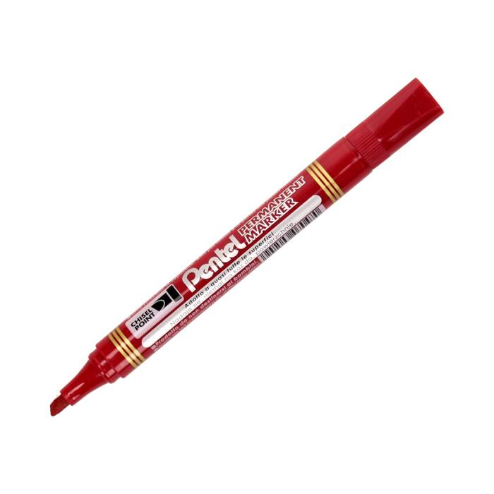 Marker permanentny 1.2-4.0mm czerwony ścięty Pentel N860 PN5766 02