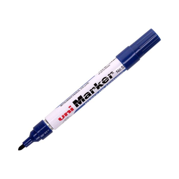 Marker permanentny 1.0-3.0mm niebieski okrągły Uni 520F UN5014 02