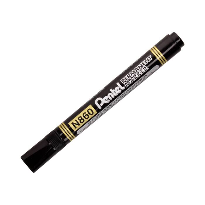 Marker permanentny 1.2-4.0mm czarny ścięty Pentel N860 PN5765 01