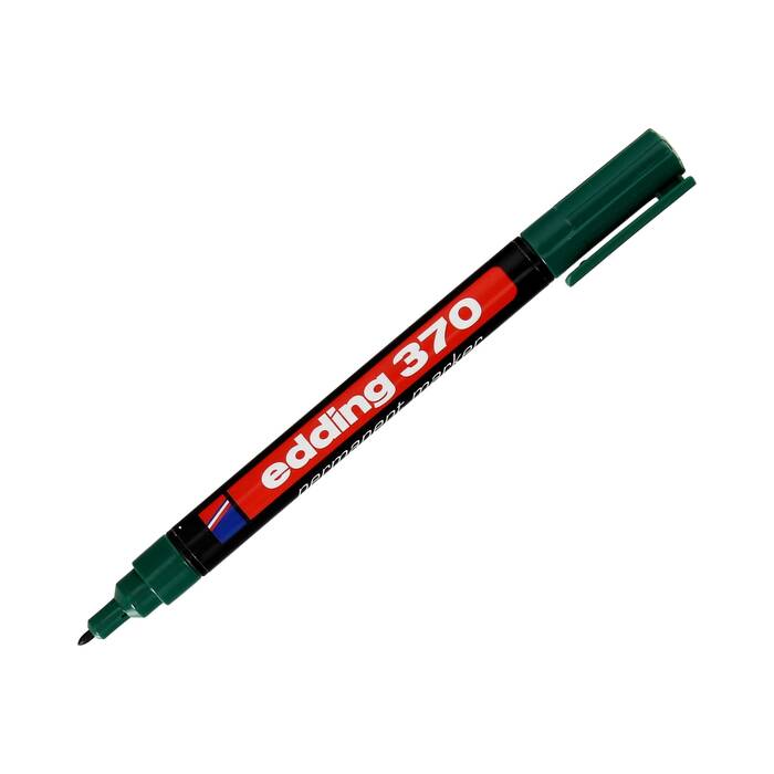 Marker permanentny 1.0mm zielony okrągły Edding 370 EG5394 02