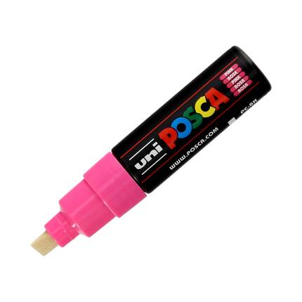 Marker plakatowy 8mm różowy ścięty Posca PC-8K UN5731 02