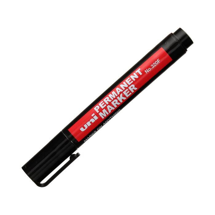 Marker permanentny 1.0-3.0mm czarny okrągły Uni NO-320F UN5929 01