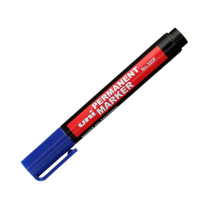 Marker permanentny 1.0-3.0mm niebieskie okrągły Uni NO-320F UN5931 01