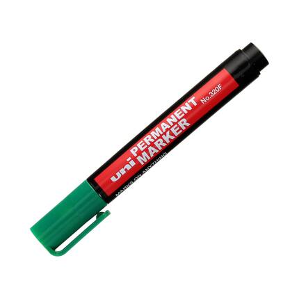 Marker permanentny 1.0-3.0mm zielony okrągły Uni NO-320F UN5932 01