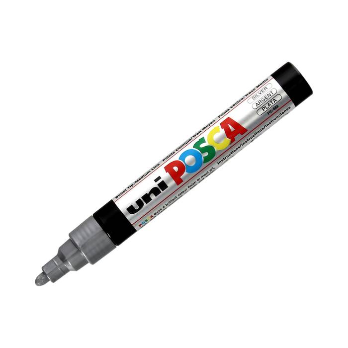 Marker plakatowy 1.8-2.5mm srebrny okrągły Posca PC5M UN5716 02