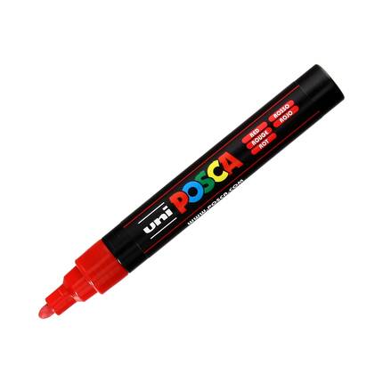 Marker plakatowy 1.8-2.5mm czerwony okrągły Posca PC5M UN5726 02