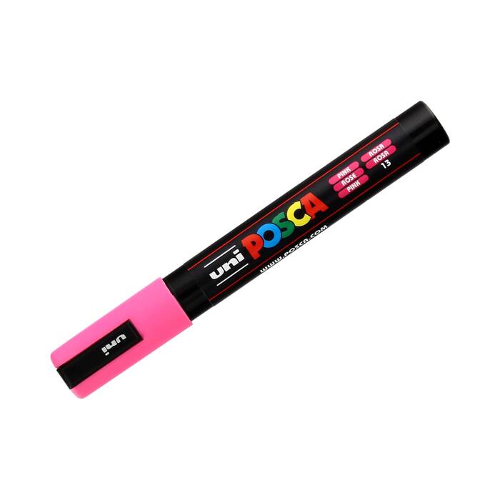 Marker plakatowy 1.8-2.5mm różowy okrągły Posca PC5M UN5728 01