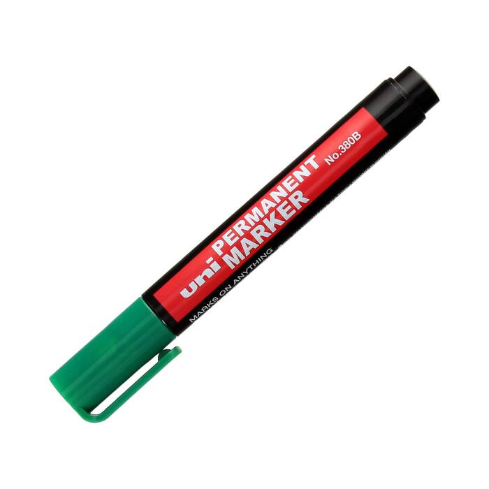 Marker permanentny 1.0-4.5mm zielony ścięty Uni NO-380B UN5936 01