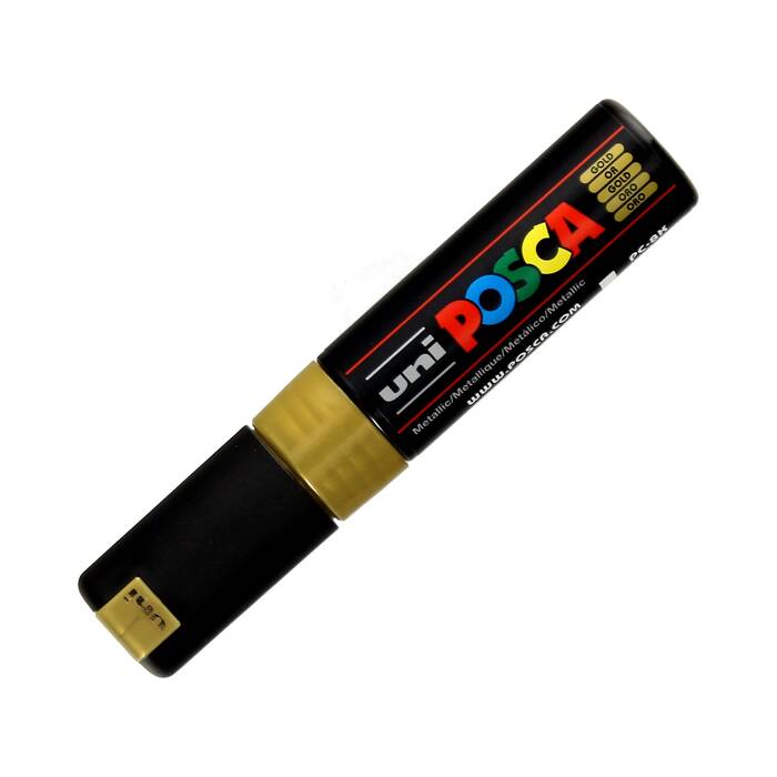 Marker plakatowy 8mm złoty ścięty Posca PC-8K UN5691 01