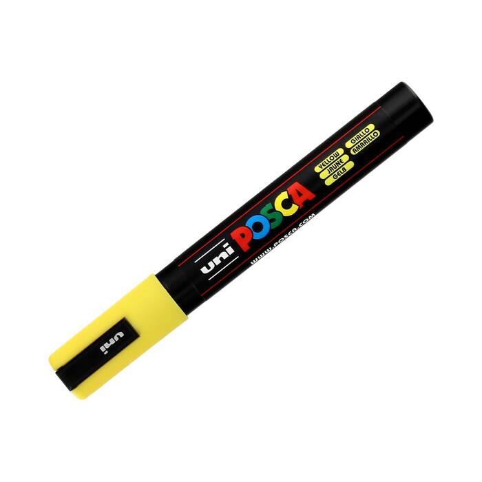 Marker plakatowy 1.8-2.5mm żółty okrągły Posca PC5M UN5714 01