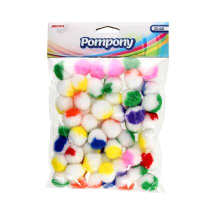 Pompony dwukolorowe - opak. 60szt. VB8674 01