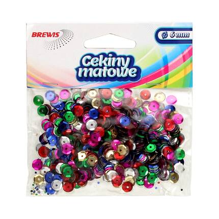 Cekiny matowe mix M-MIX Brewis 6mm VB8623 01