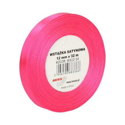 Wstążka dekoracyjna satynowa 12mm/32m jasnoróżowa VB8479 01
