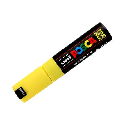 Marker plakatowy 8mm żółty ścięty Posca PC-8K UN5733 01