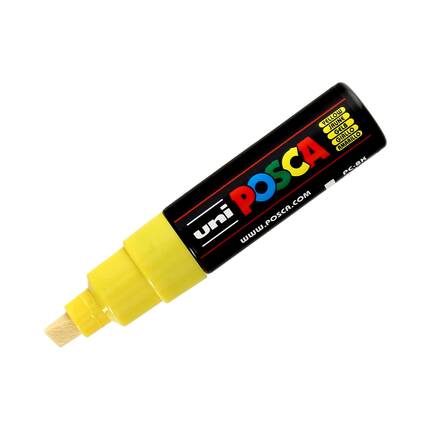 Marker plakatowy 8mm żółty ścięty Posca PC-8K UN5733 02