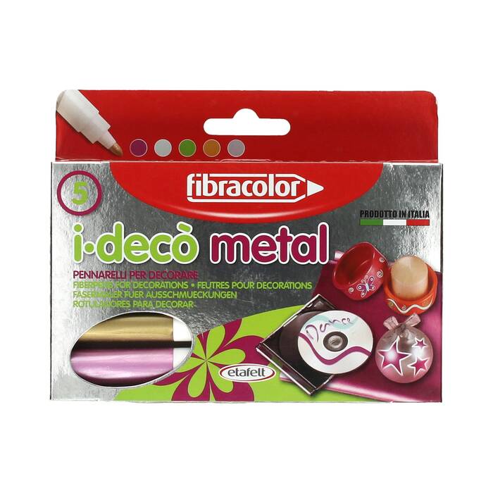 Flamastry 5kol Metal I-Deco VE1778 01