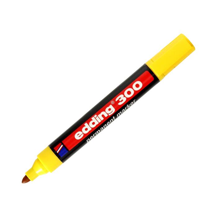 Marker permanentny 1.5-3.0mm żółty okrągły Edding 300 EG5031 02