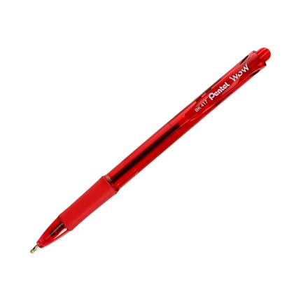 Długopis automatyczny 0.70mm czerwony WOW Pentel BK417 PN6279 01