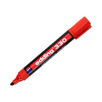 Marker permanentny 1.0-5.0mm czerwony ścięty Edding 330 EG1005 02