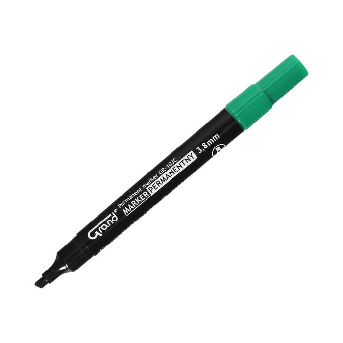 Marker permanentny 1-4.8mm zielony ścięty Grand GR-103C KA6200 02