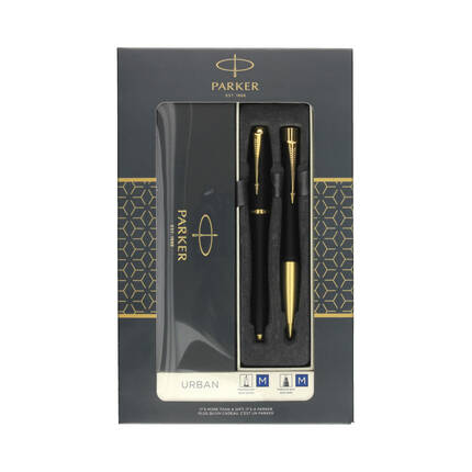 Zestaw Parker Urban pióro wieczne + długopis czarny mat GT 2093381 PT9814 01