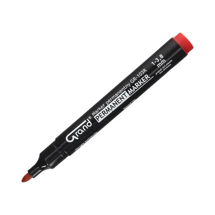 Marker permanentny 2.00mm czerwony okrągły Grand GR-103R KA5607 02