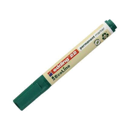 Marker permanentny 1.0-5.0mm zielony ścięty Edding 22 EcoLine EG5109 01