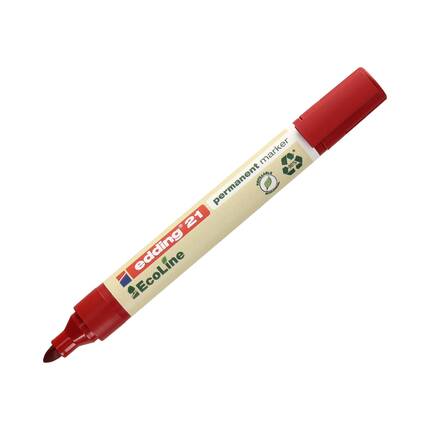 Marker permanentny 1.5-3.0mm czerwony okrągły Edding 21 EcoLine EG5137 02