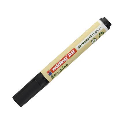 Marker permanentny 1.0-5.0mm czarny ścięty Edding 22 EcoLine EG5106 01