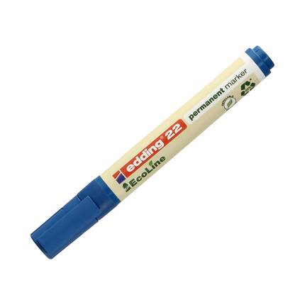 Marker permanentny 1.0-5.0mm niebieski ścięty Edding 22 EcoLine EG5108 01