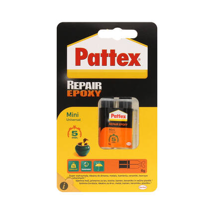 Klej dwuskładnikowy 6g/6ml RepairEpoxy Mini Pattex 1518610 ZE3013 01