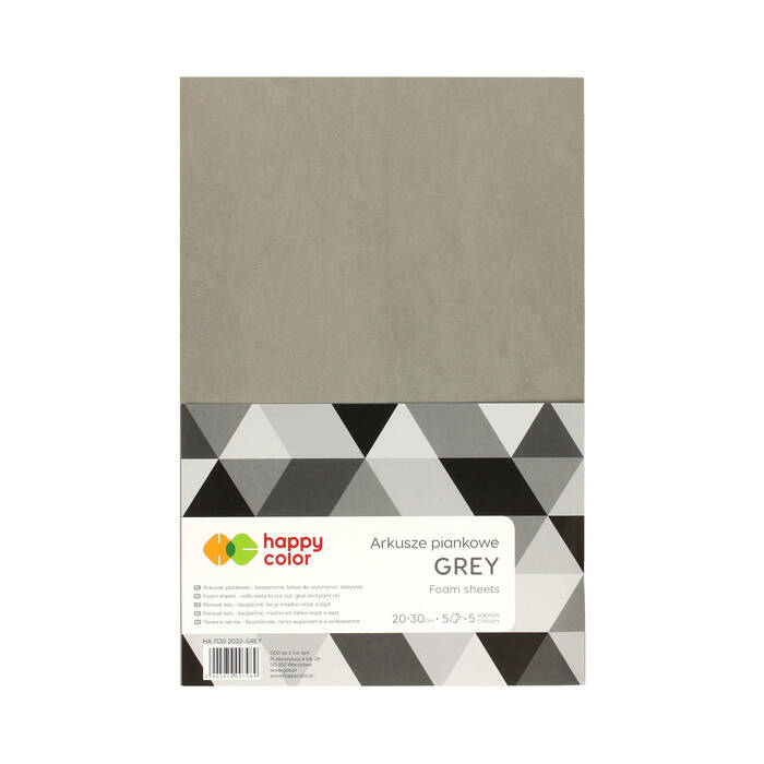 Arkusze piankowe A4/5 szare Grey Happy Color ST1751 01