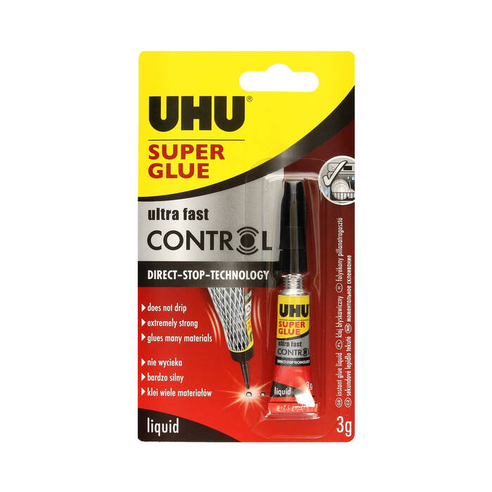 Klej Super Glue ultra fast control 3g UHU U36015 UH5022 01