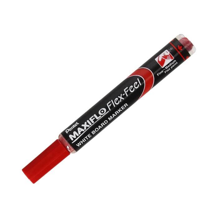 Marker tablic 1.0-5.0mm czerwony okrągły elastyczny Flex Feel Pentel PN6406 01