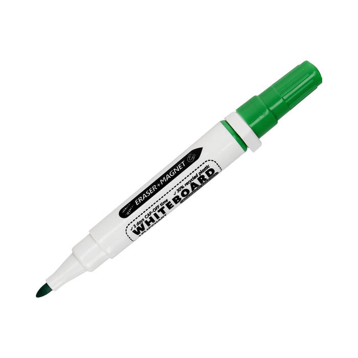 Marker do tablic z magnesem i z gąbką zielony okrągły Memobe AX6112 03
