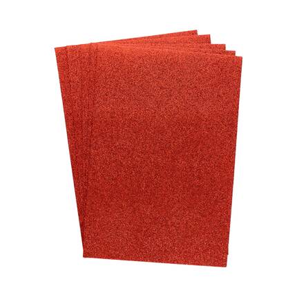 Arkusze piankowe A4/5 czerwone brokat Happy Color ST7908 02
