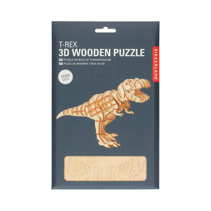 Puzzle 3D drewniane T-REX Kikkerland GG121 AG8108 01