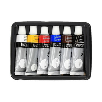 Farba olejna 6kol 12ml Daler-Rowney Simply VA8512 02