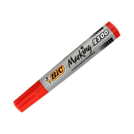 Marker permanentny 3.7-5.5mm czerwony ścięty Bic BP1054 01