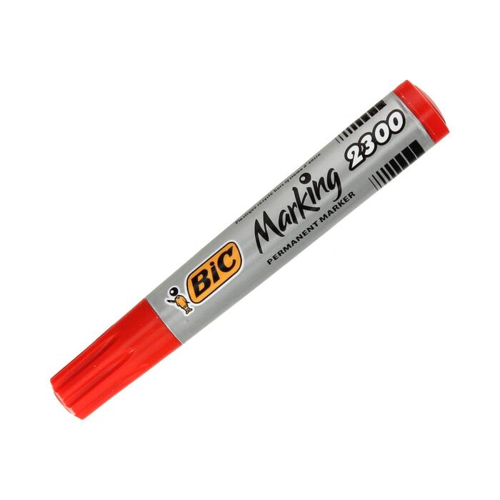 Marker permanentny 3.7-5.5mm czerwony ścięty Bic BP1054 01