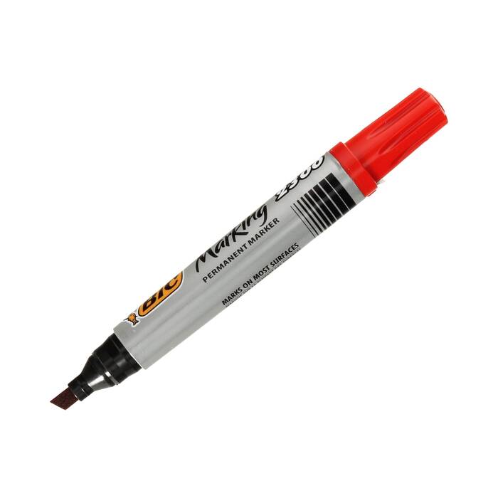 Marker permanentny 3.7-5.5mm czerwony ścięty Bic BP1054 02