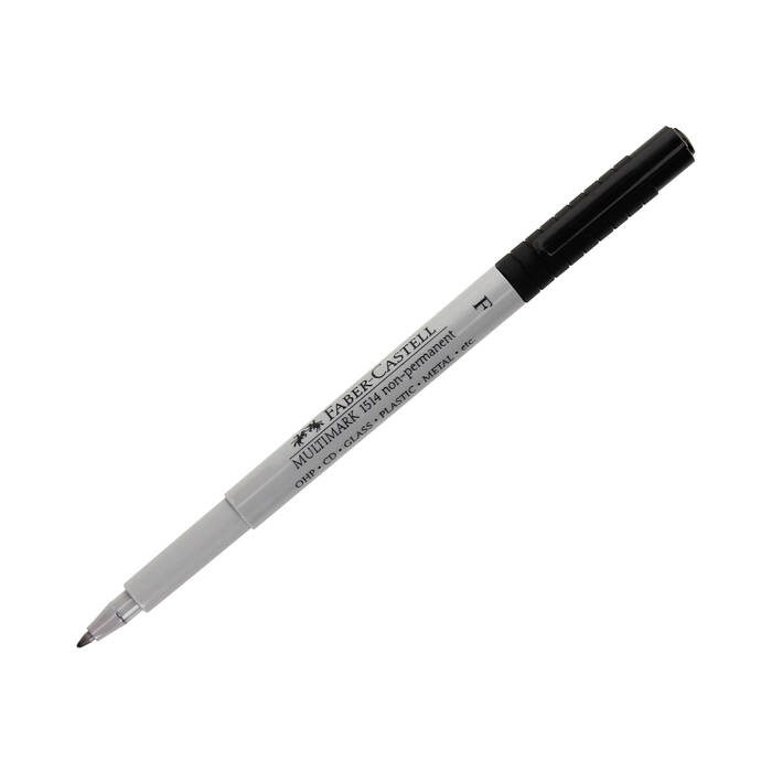 Foliopis 0.6mm F czarny zmywalny Faber Castell FC1186 02