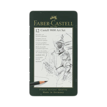 Ołówki do szkicowania - zestaw 12szt. Castell 9000 Art Set Faber Castell FC119065 FC6509 01