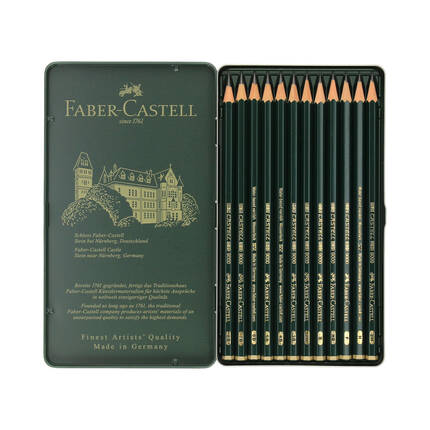Ołówki do szkicowania - zestaw 12szt. Castell 9000 Art Set Faber Castell FC119065 FC6509 02