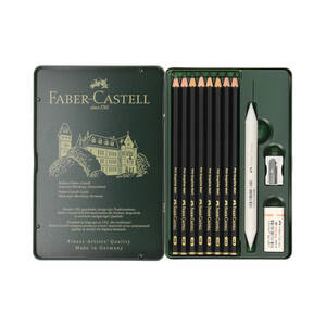 Ołówek artystyczny PIT Graphite Matt - zestaw 8szt. Faber Castell FC115220 FC6510 02