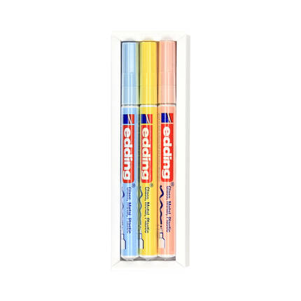 Marker olejowy 1.0-2.0mm 3kol. mix pastel Edding 751 EG5243 02