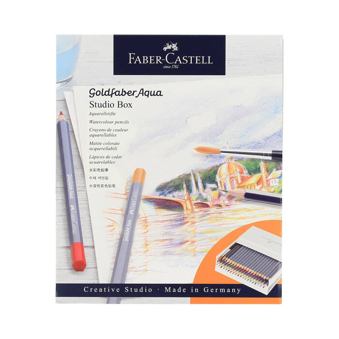 Kredki akwarelowe 38kol 2ołówki + pędzel Faber Castell FC114616 FC6518 01