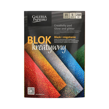 Blok kreatywny A4/15 210g blask i migotanie hologram AG4276 01