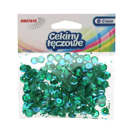 Cekiny tęczowe ciemno-zielone T100 Brewis VB8272 01